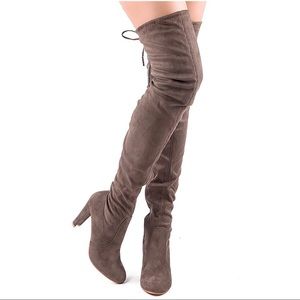 Taupe Thigh High Boots